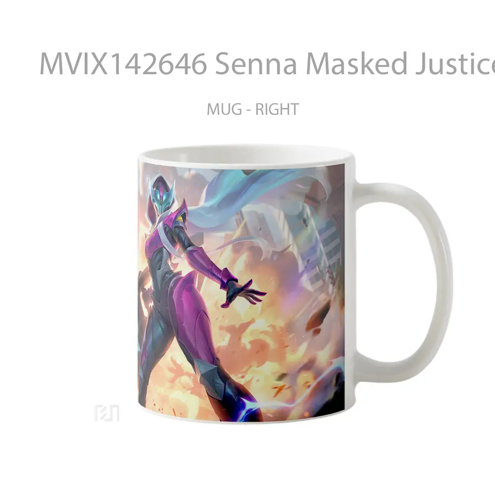 Mug Senna Masked Justice Skin Lol Splash Art Cangkir Gamer - All-side / Desain