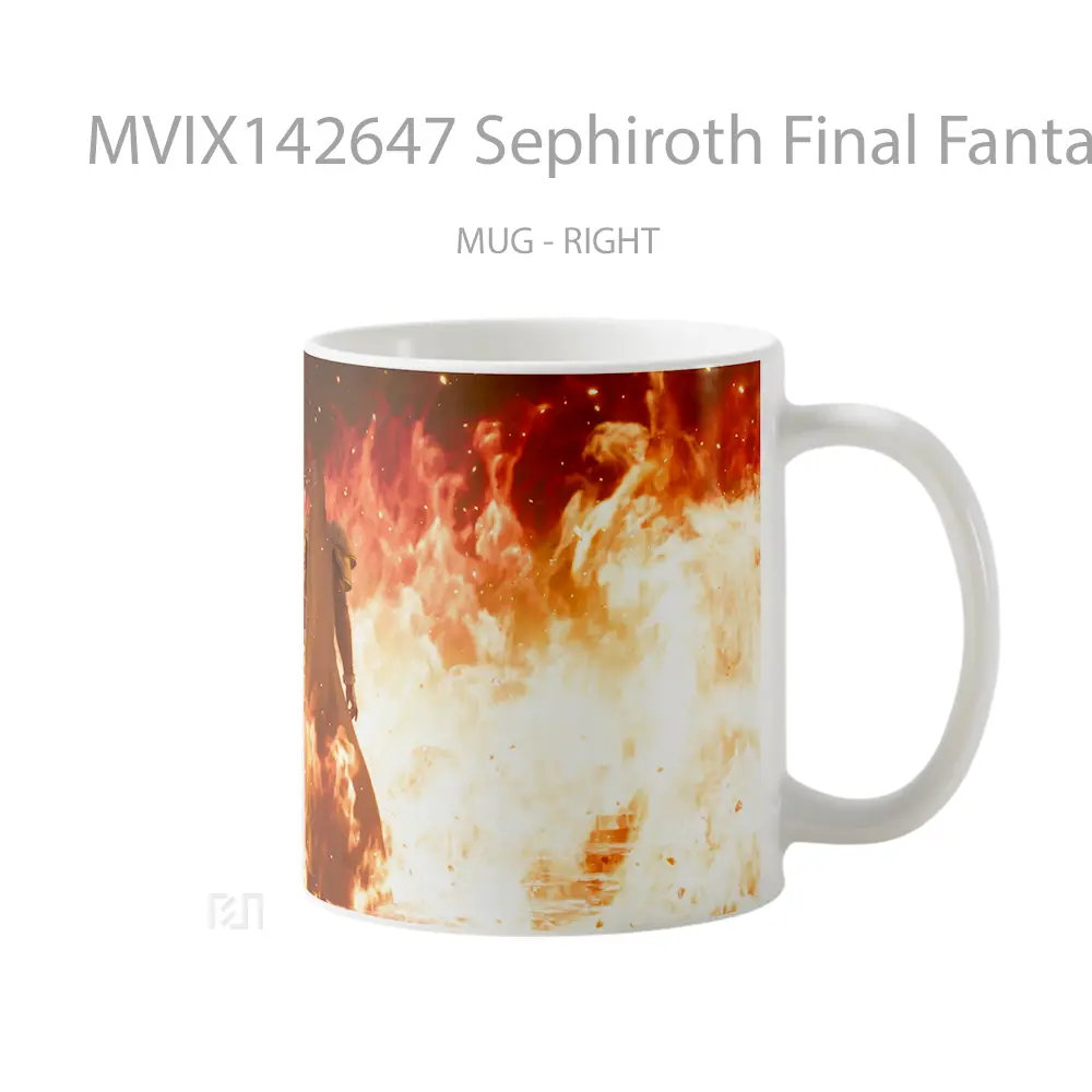 Mug Sephiroth Final Fantasy 7 Remake Rebirth Gelas Keramik Unik - All-side / Desain