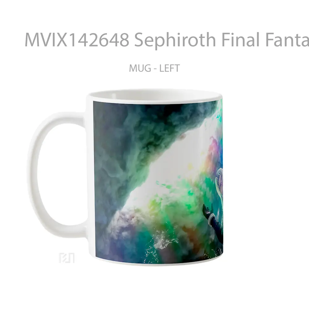 Mug Sephiroth Final Fantasy 7 Remake Rebirth Gelas Keramik Unik - All-side / Desain