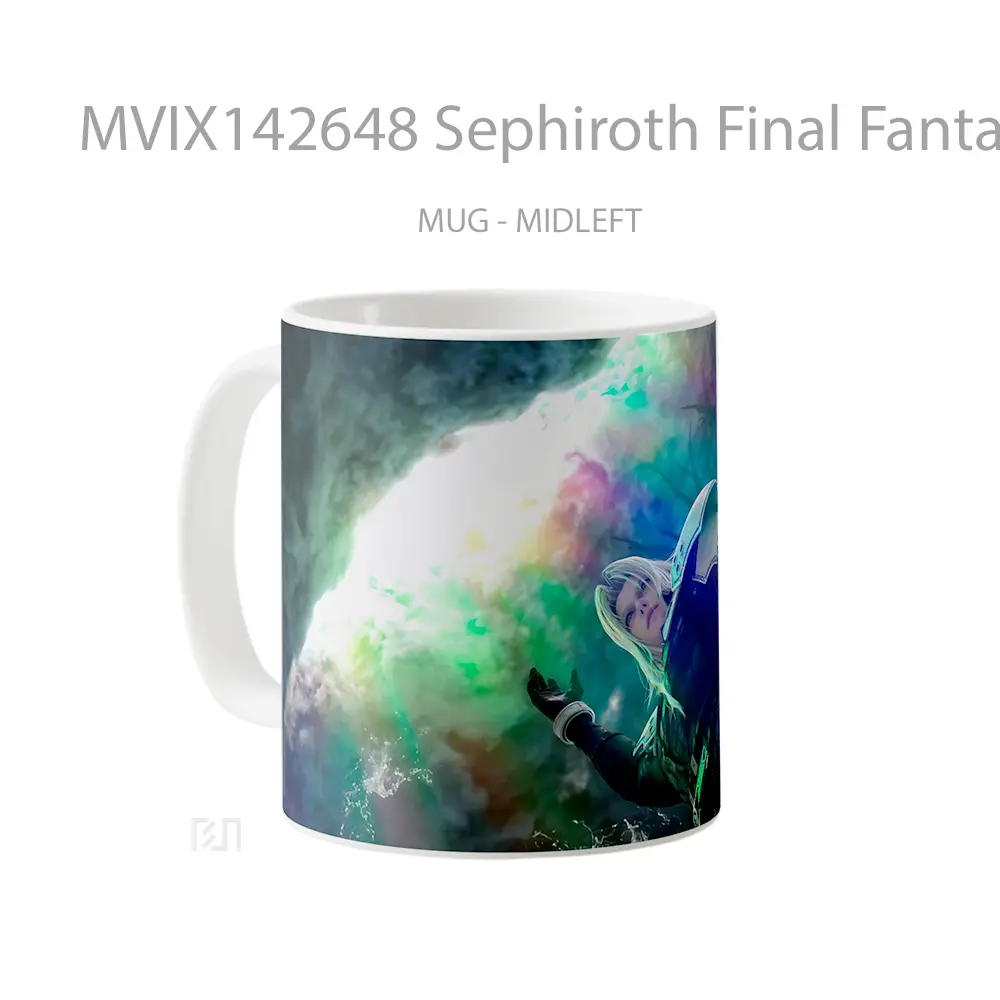Mug Sephiroth Final Fantasy 7 Remake Rebirth Gelas Keramik Unik - All-side / Desain