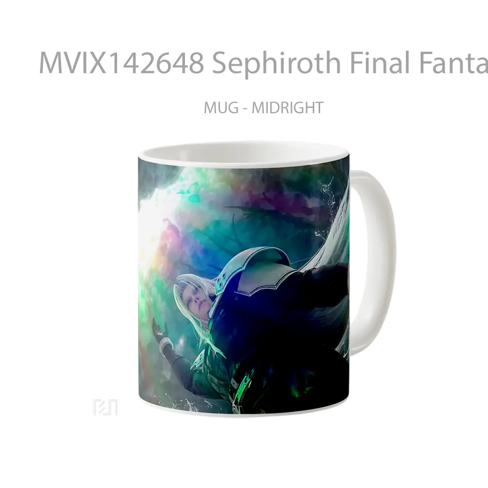 Mug Sephiroth Final Fantasy 7 Remake Rebirth Gelas Keramik Unik - All-side / Desain