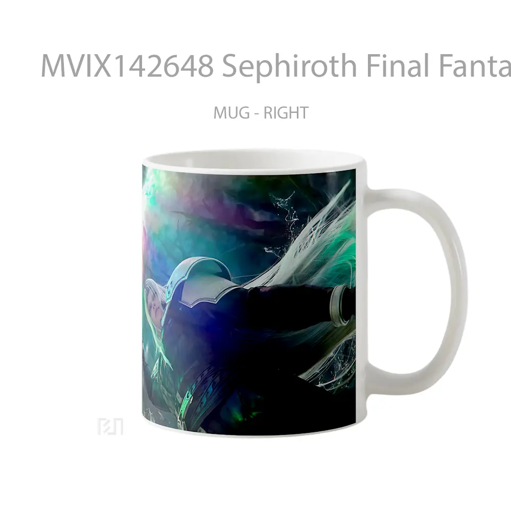Mug Sephiroth Final Fantasy 7 Remake Rebirth Gelas Keramik Unik - All-side / Desain