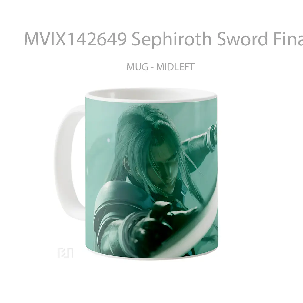 Mug Sephiroth Sword Final Fantasy 7 Remake Rebirth Gelas Keramik Unik - All-side / Desain