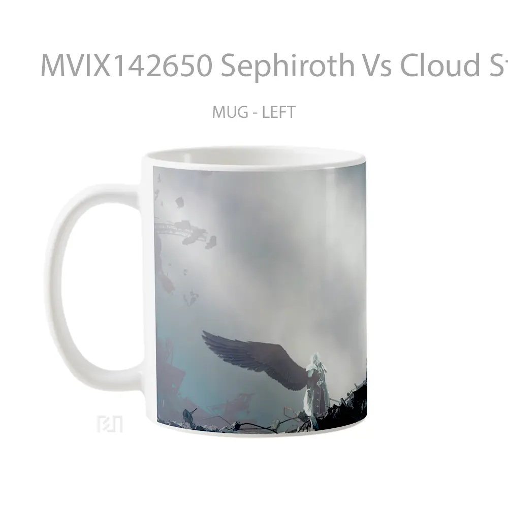 Mug Sephiroth Vs Cloud Strife Final Fantasy 7 Remake Rebirth Gelas Pemandangan Alam - All-side / Desain