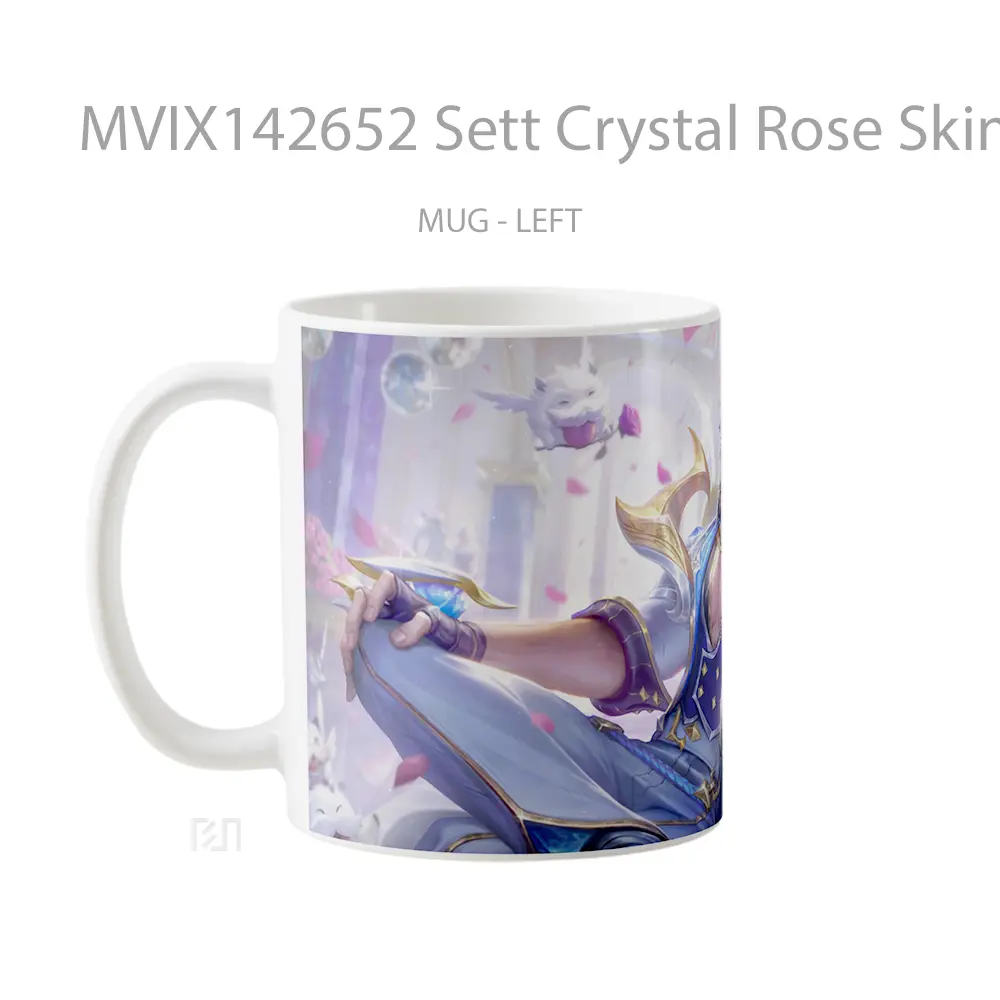 Mug Sett Crystal Rose Skin Lol Wild Rift Splash A Cangkir Gamer - All-side / Desain