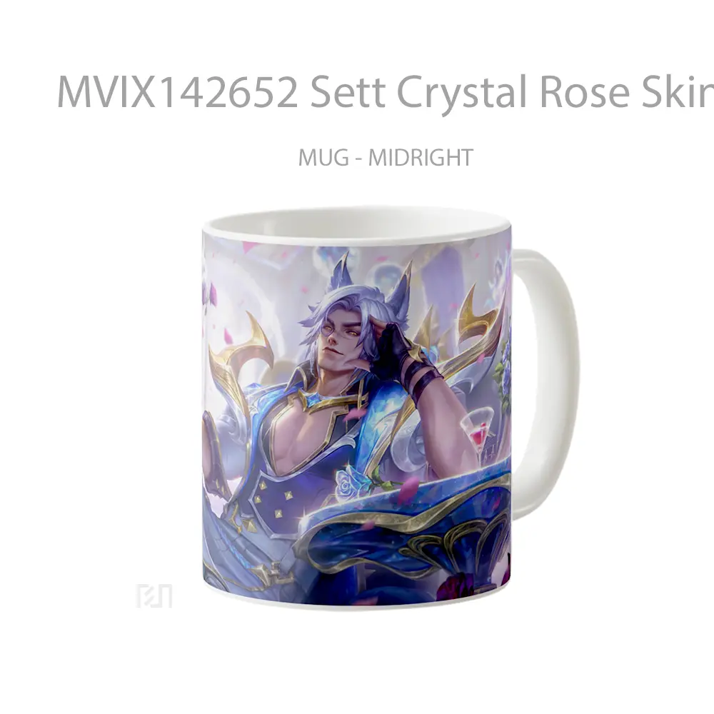 Mug Sett Crystal Rose Skin Lol Wild Rift Splash A Cangkir Gamer - All-side / Desain
