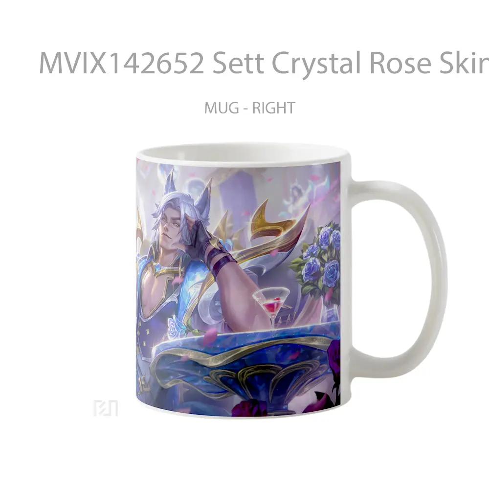 Mug Sett Crystal Rose Skin Lol Wild Rift Splash A Cangkir Gamer - All-side / Desain