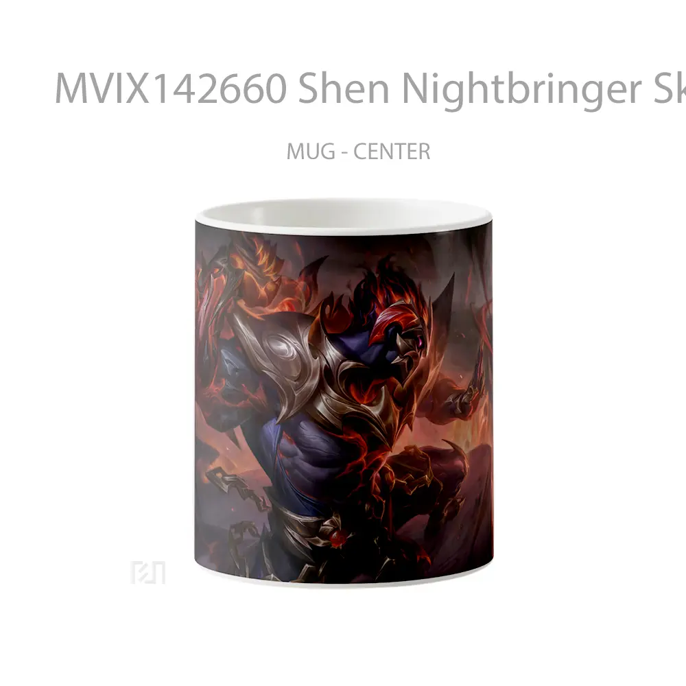 Mug Shen Nightbringer Skin Lol Wild Rift Splash Art Cangkir Gamer
