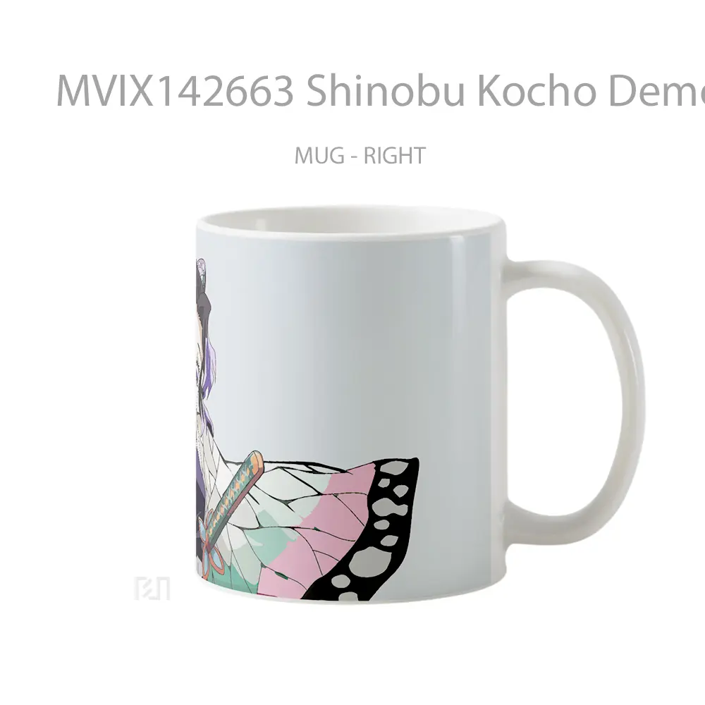 Mug Shinobu Kocho Demon Slayer Insect Hashira Gelas Keramik Unik - All-side / Desain