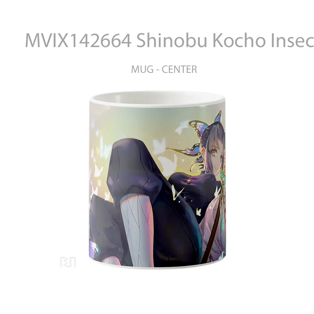 Mug Shinobu Kocho Insect Hashira Demon Slayer Gelas Keramik Unik