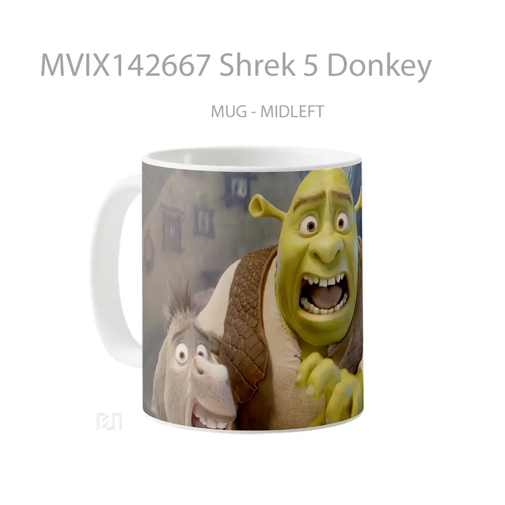 Mug Shrek 5 Donkey Gelas Keramik Unik - All-side / Desain