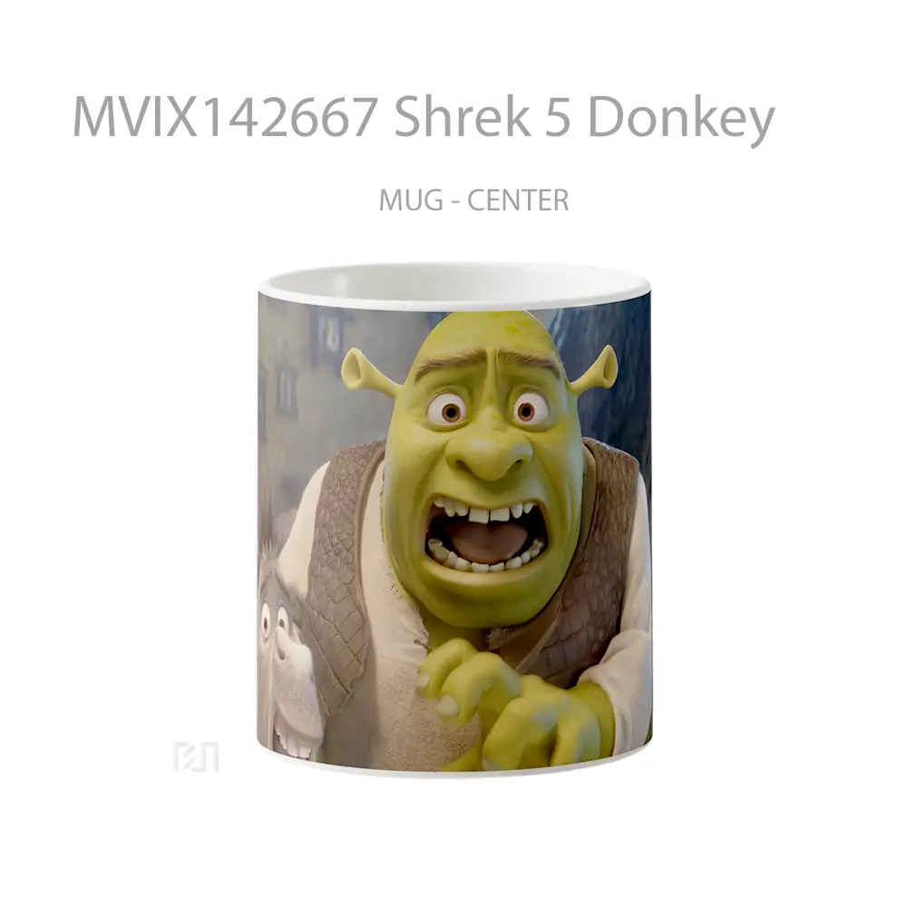 Mug Shrek 5 Donkey Gelas Keramik Unik