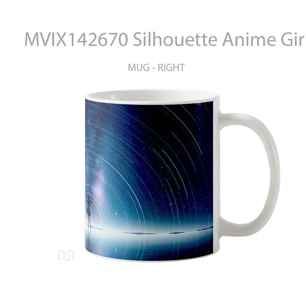 Mug Silhouette Anime Girl Horizon Scener Cangkir Anime - All-side / Desain