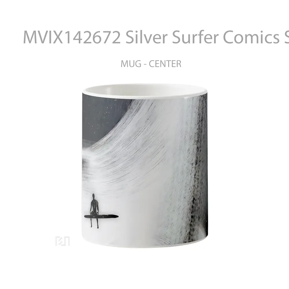 Mug Silver Surfer Comics Space Black Hole Gelas Keramik Unik
