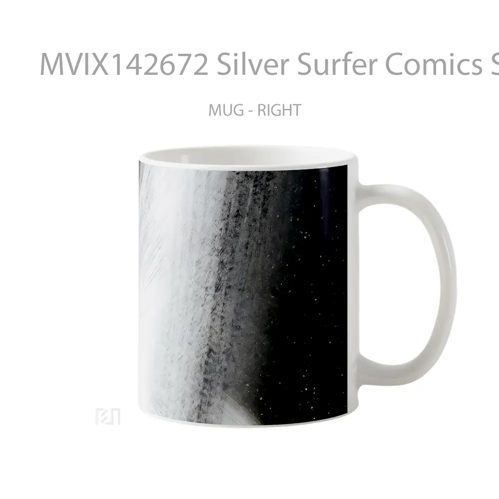 Mug Silver Surfer Comics Space Black Hole Gelas Keramik Unik - All-side / Desain
