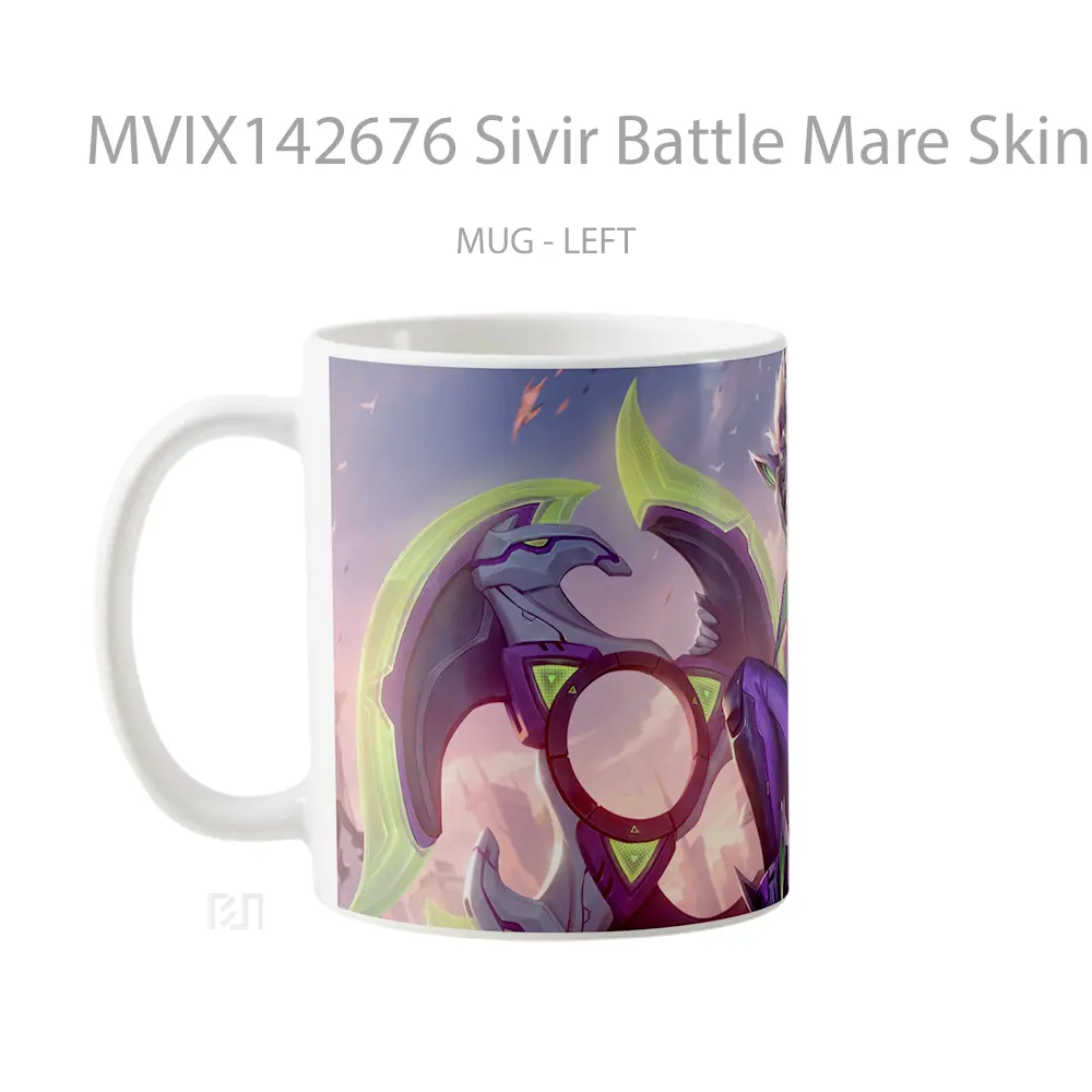 Mug Sivir Battle Mare Skin Lol Wild Rift Skin Splash A Cangkir Gamer - All-side / Desain