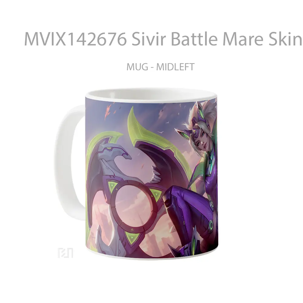 Mug Sivir Battle Mare Skin Lol Wild Rift Skin Splash A Cangkir Gamer - All-side / Desain