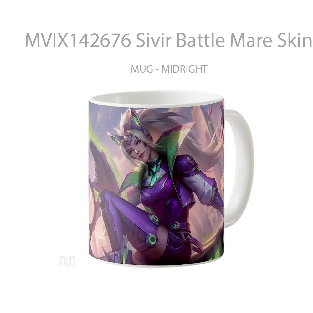 Mug Sivir Battle Mare Skin Lol Wild Rift Skin Splash A Cangkir Gamer - All-side / Desain