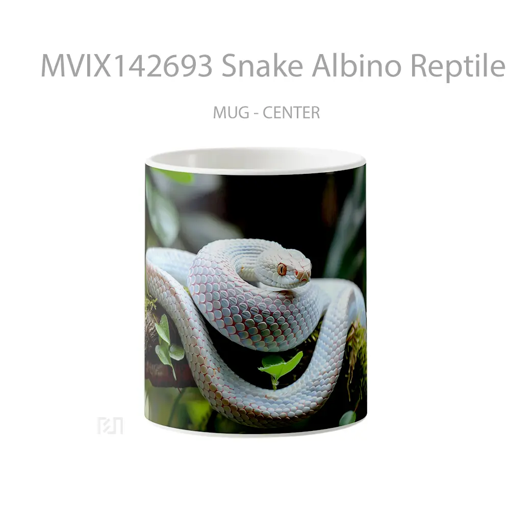 Mug Snake Albino Reptile Gelas Keramik Unik