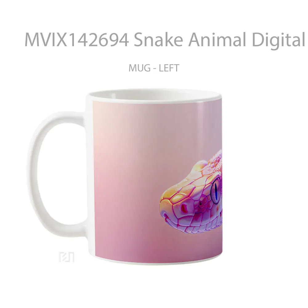 Mug Snake Animal Digital Art Gelas Hewan Lucu - All-side / Desain