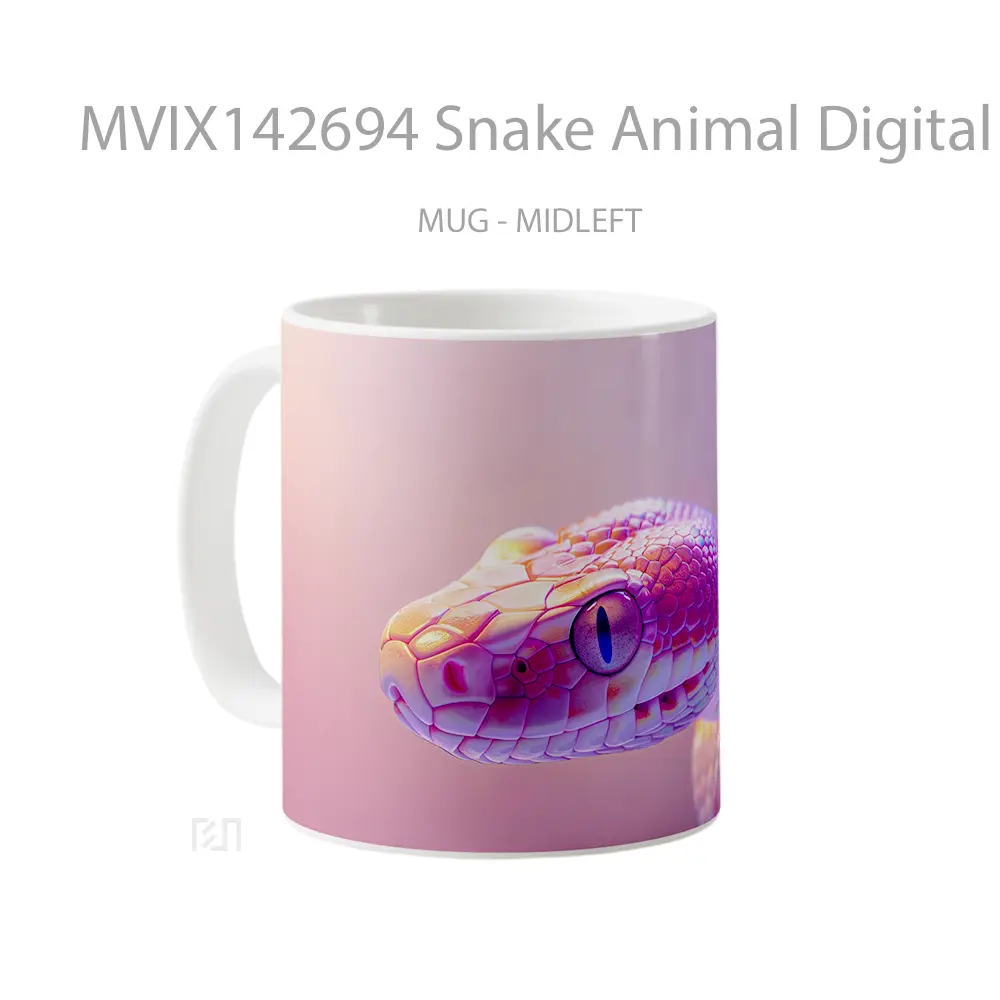 Mug Snake Animal Digital Art Gelas Hewan Lucu - All-side / Desain