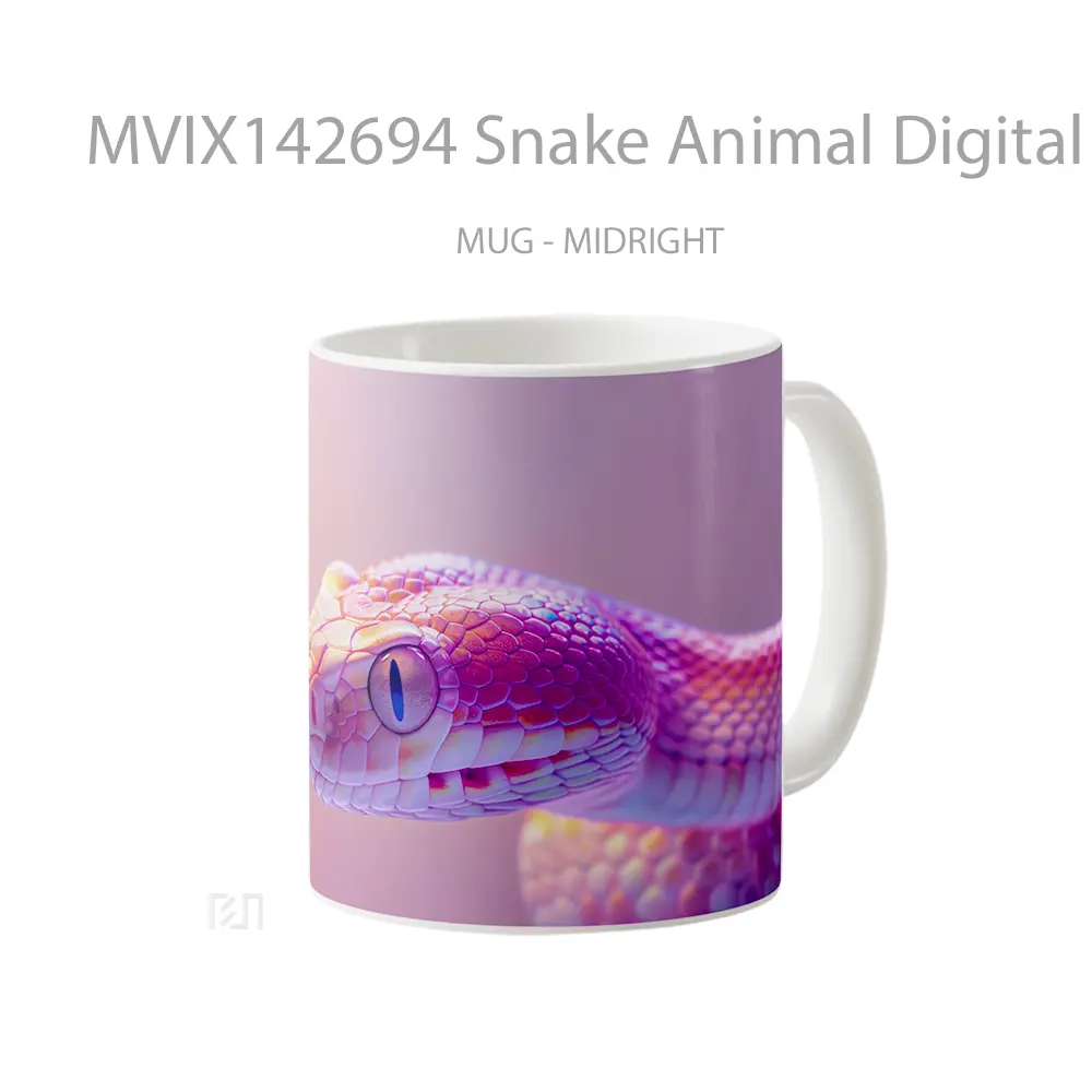 Mug Snake Animal Digital Art Gelas Hewan Lucu - All-side / Desain