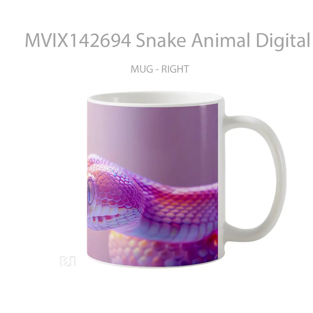Mug Snake Animal Digital Art Gelas Hewan Lucu - All-side / Desain