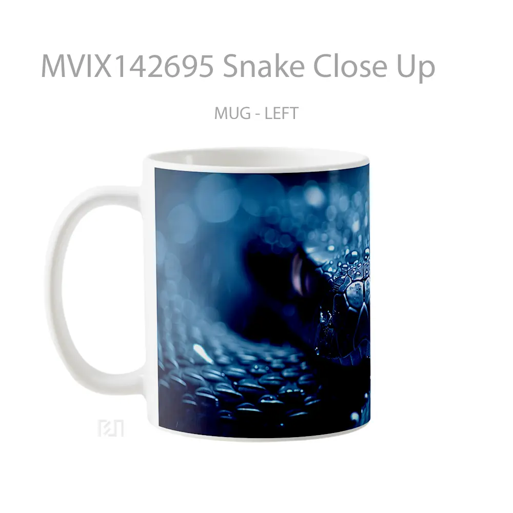 Mug Snake Close Up Gelas Keramik Unik - All-side / Desain