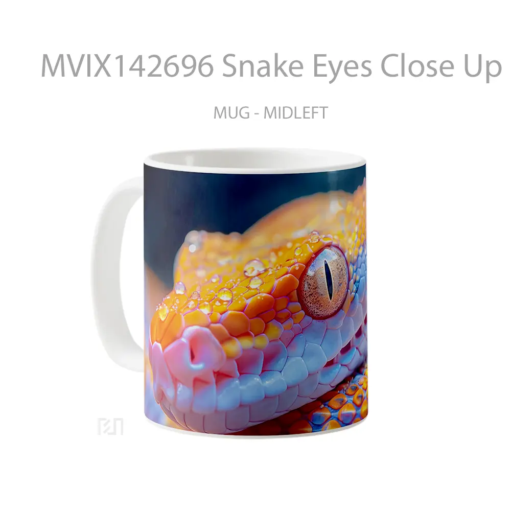 Mug Snake Eyes Close Up Gelas Keramik Unik - All-side / Desain
