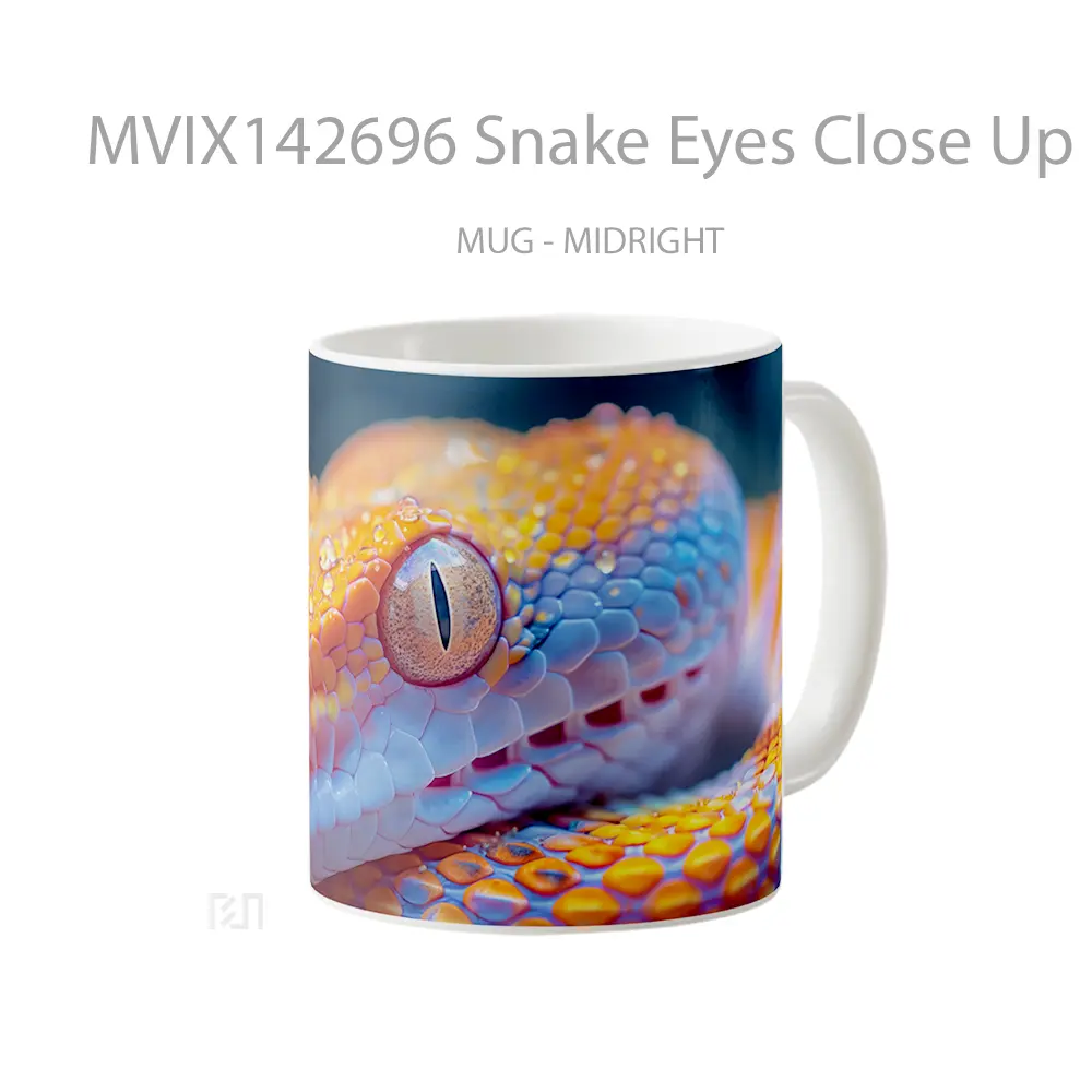 Mug Snake Eyes Close Up Gelas Keramik Unik - All-side / Desain