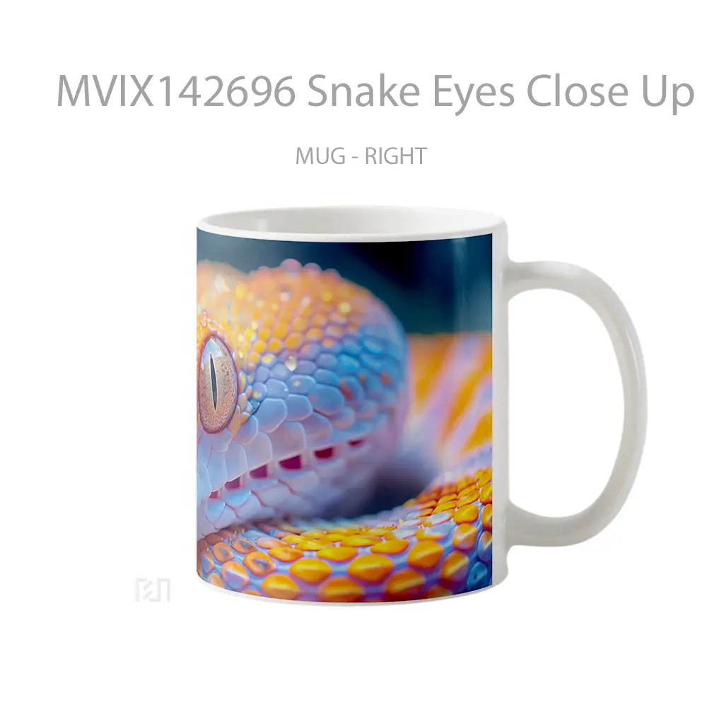 Mug Snake Eyes Close Up Gelas Keramik Unik - All-side / Desain