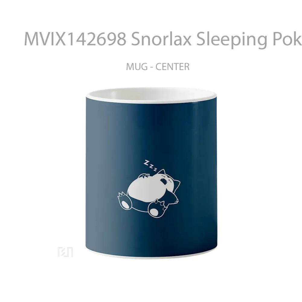 Mug Snorlax Sleeping Pokemon Minimalist Gelas Keramik Unik