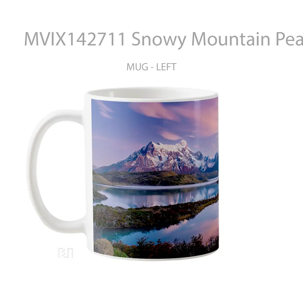 Mug Snowy Mountain Peak Landscape Scenery Gelas Pemandangan Alam - All-side / Desain