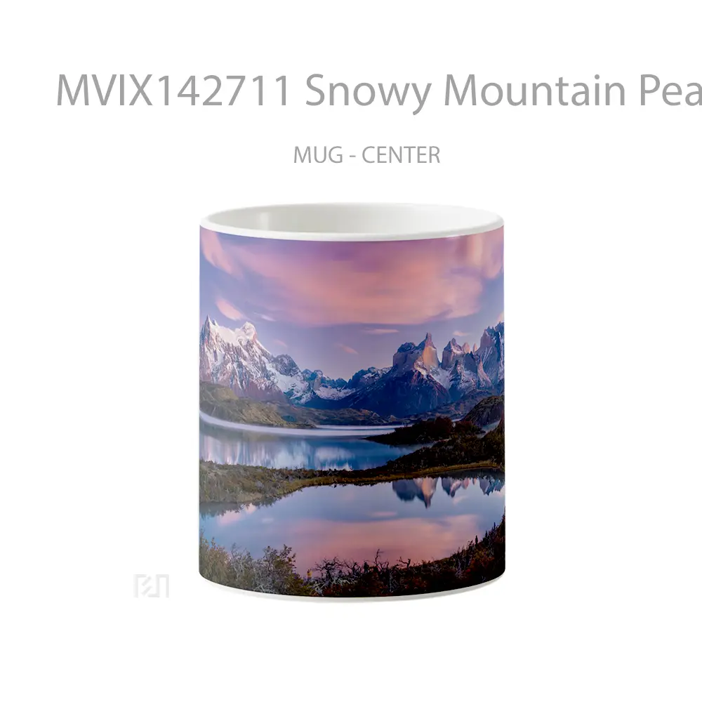 Mug Snowy Mountain Peak Landscape Scenery Gelas Pemandangan Alam