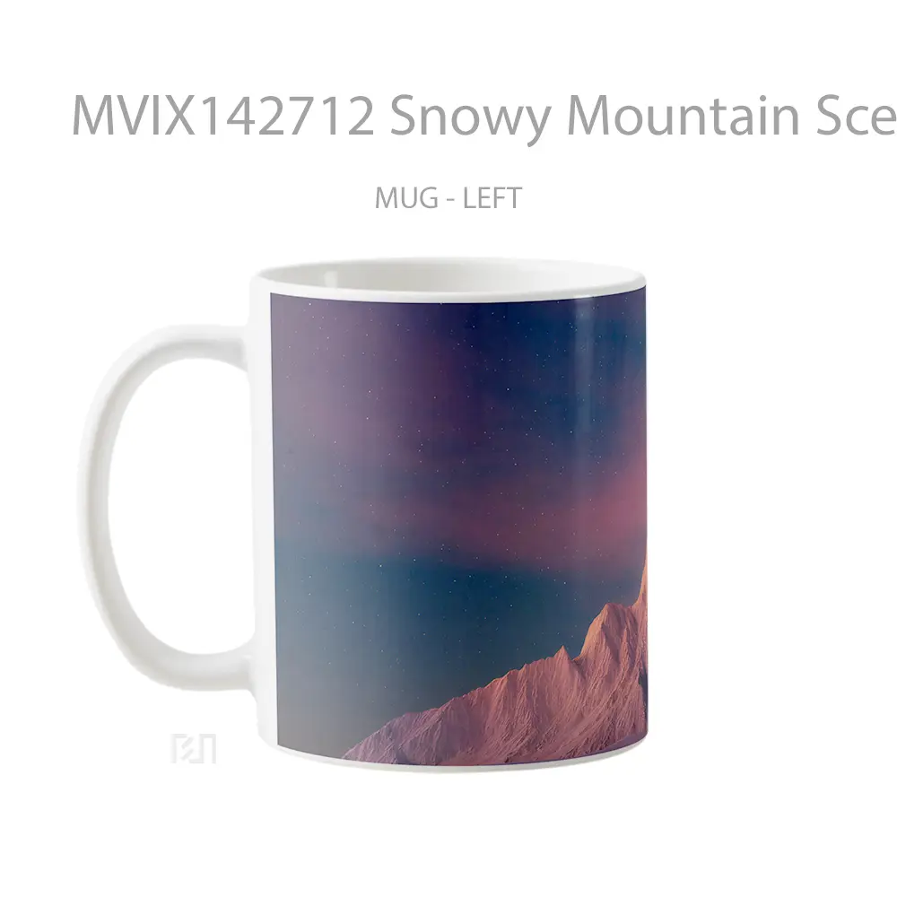 Mug Snowy Mountain Scenery Gelas Pemandangan Alam - All-side / Desain
