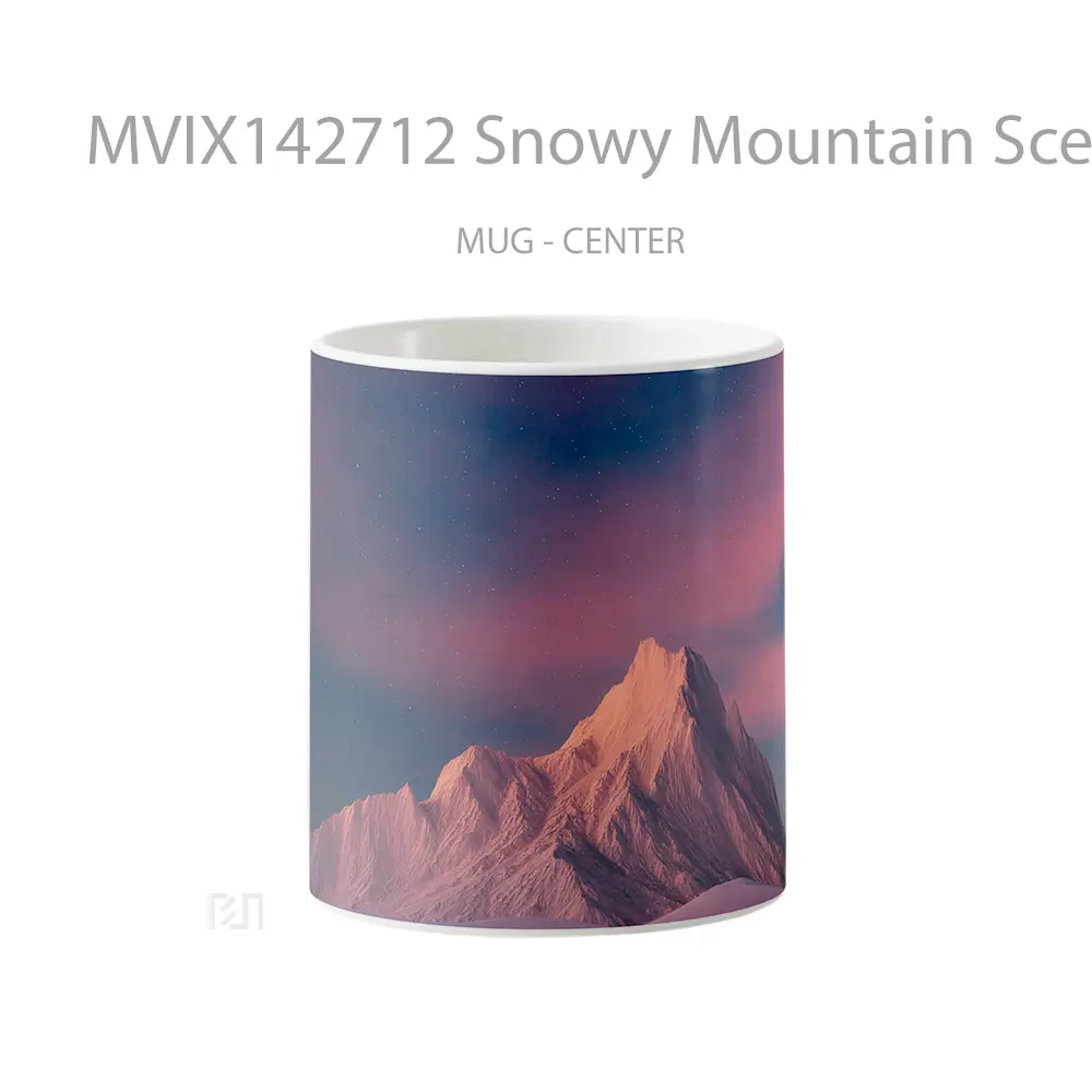 Mug Snowy Mountain Scenery Gelas Pemandangan Alam