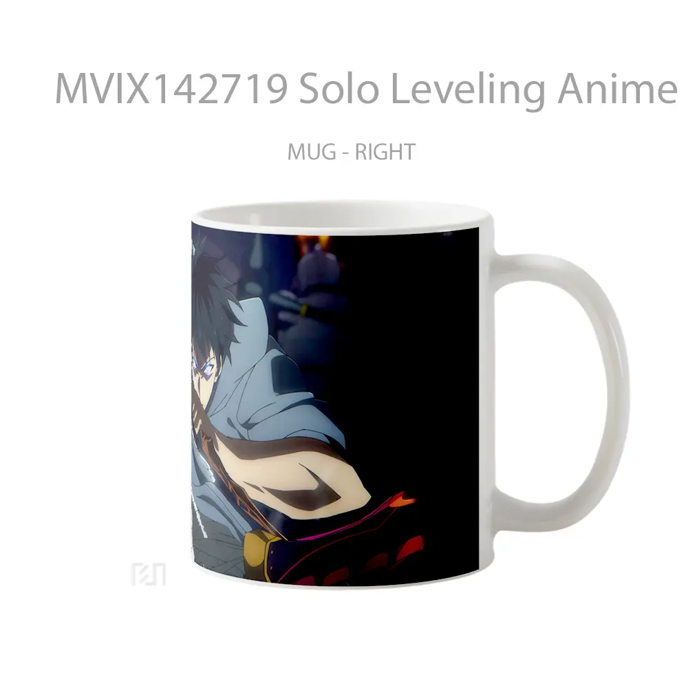 Mug Solo Leveling Anime Sung Jinwoo Dagger Cangkir Anime - All-side / Desain
