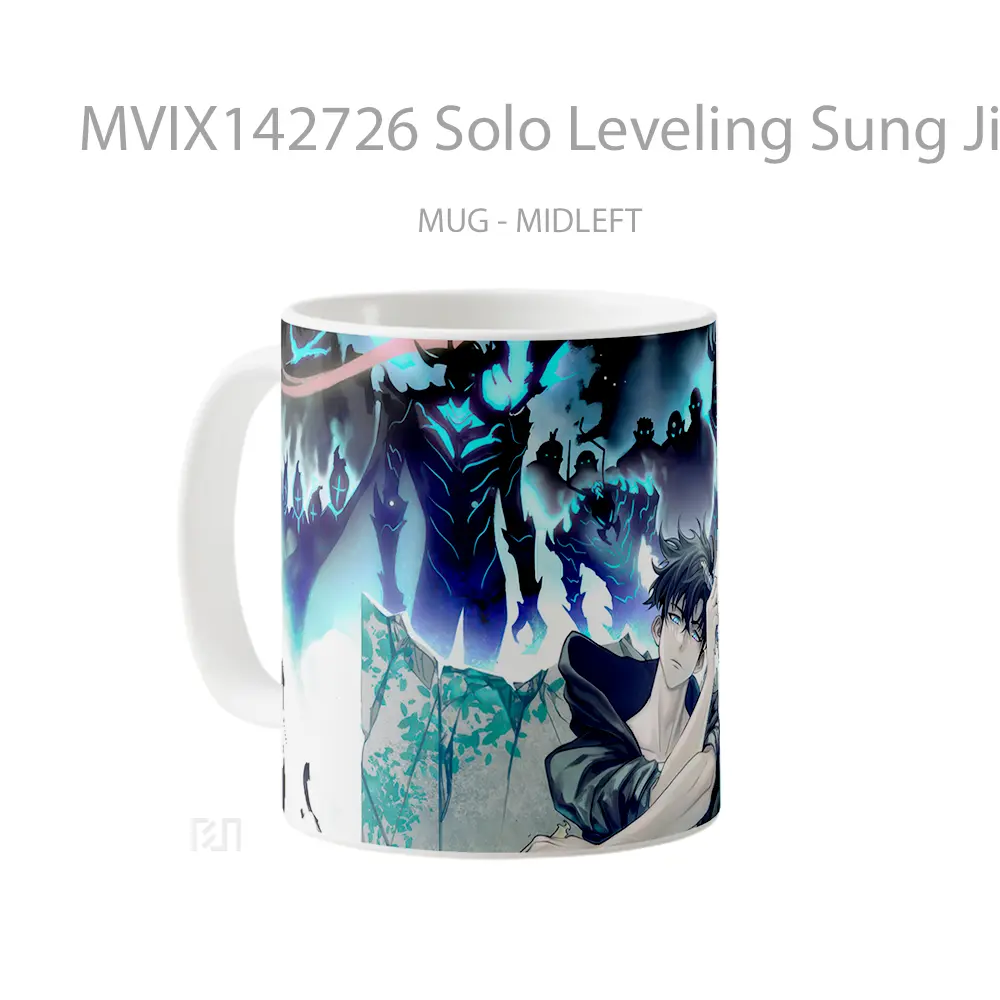 Mug Solo Leveling Sung Jin Woo Shadow Summon Gelas Keramik Unik - All-side / Desain