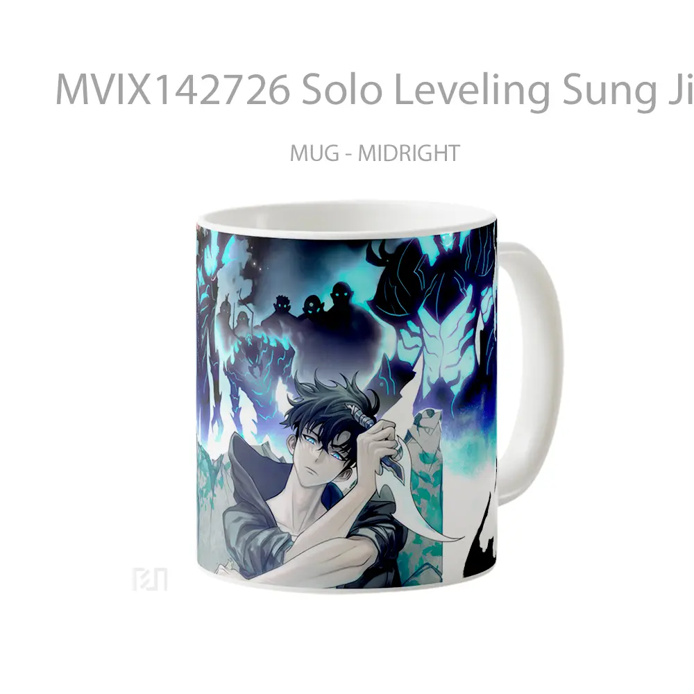 Mug Solo Leveling Sung Jin Woo Shadow Summon Gelas Keramik Unik - All-side / Desain