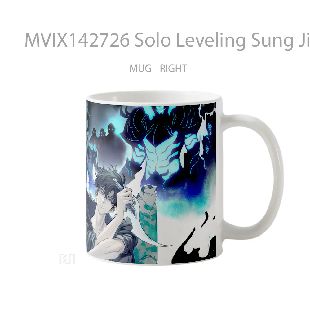 Mug Solo Leveling Sung Jin Woo Shadow Summon Gelas Keramik Unik - All-side / Desain