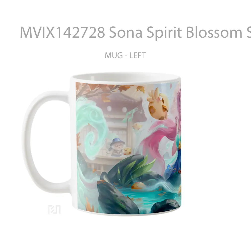 Mug Sona Spirit Blossom Springs Skin Lol Splash Art Cangkir Gamer - All-side / Desain