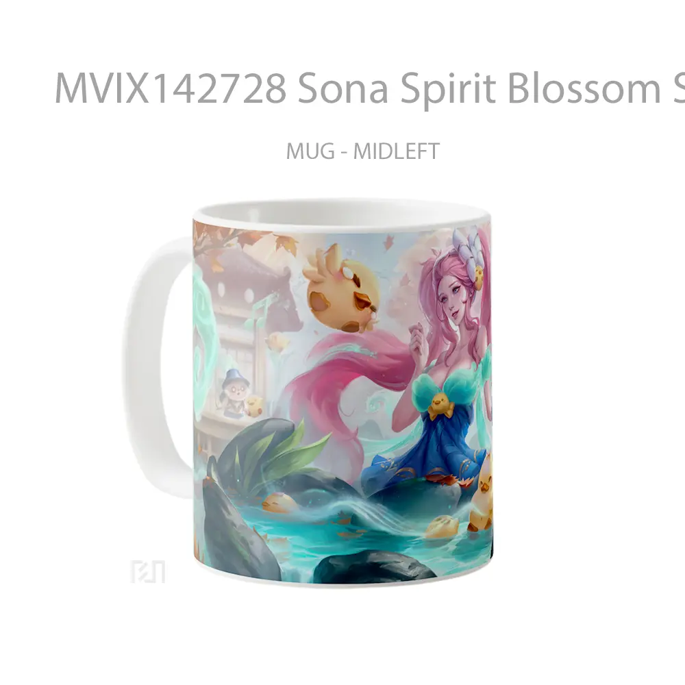 Mug Sona Spirit Blossom Springs Skin Lol Splash Art Cangkir Gamer - All-side / Desain
