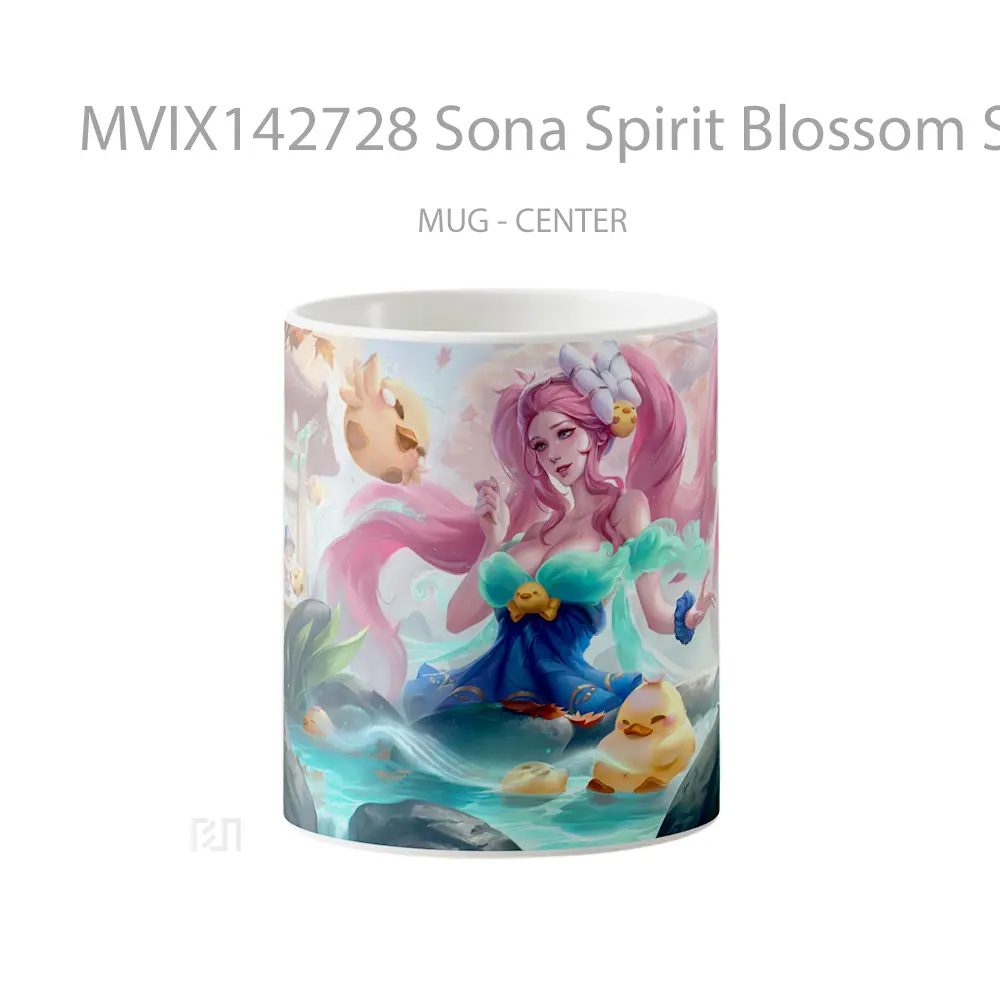 Mug Sona Spirit Blossom Springs Skin Lol Splash Art Cangkir Gamer