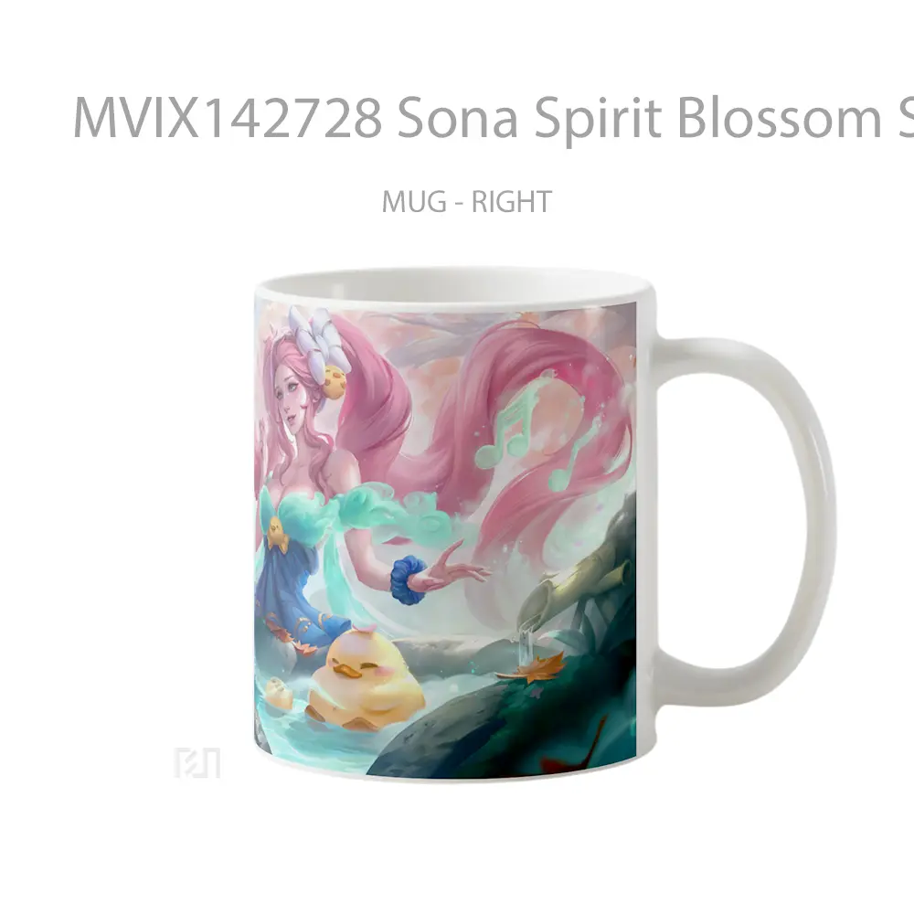 Mug Sona Spirit Blossom Springs Skin Lol Splash Art Cangkir Gamer - All-side / Desain