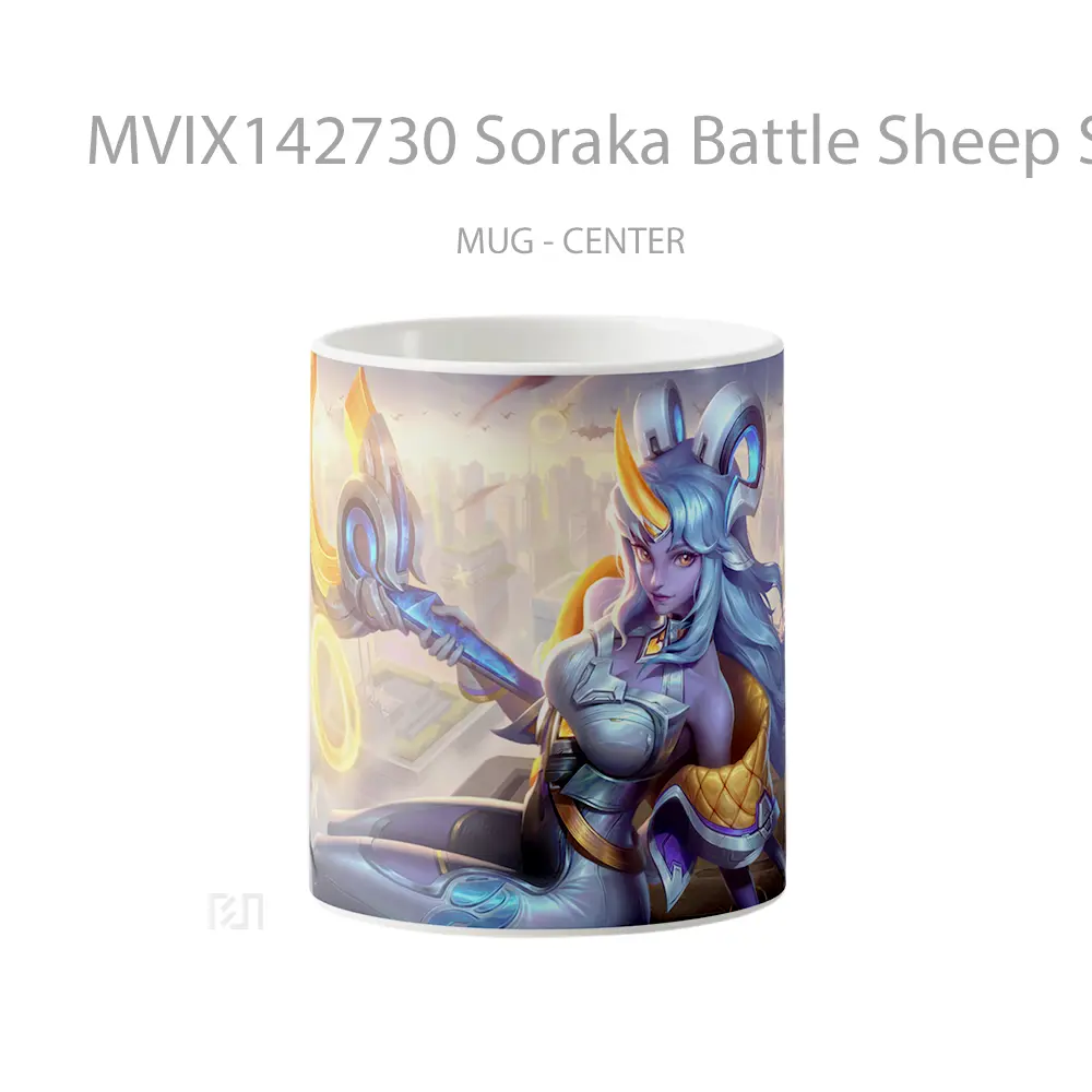 Mug Soraka Battle Sheep Skin Lol Wild Rift Skin Splash A Cangkir Gamer