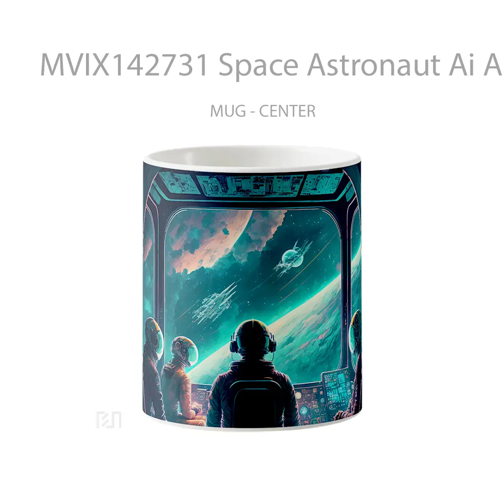 Mug Space Astronaut Ai Ar Gelas Keramik Unik