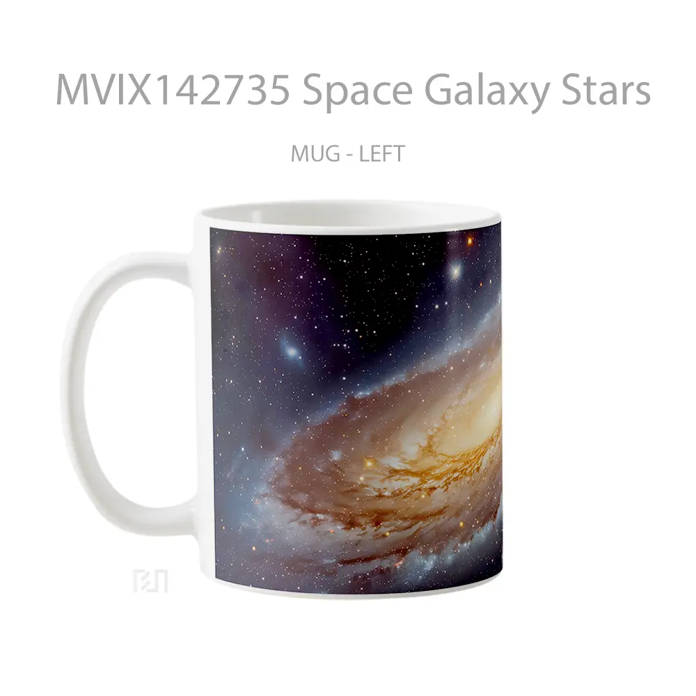 Mug Space Galaxy Stars Gelas Keramik Unik - All-side / Desain