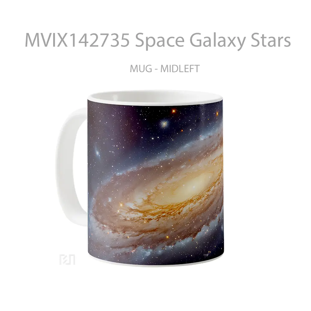 Mug Space Galaxy Stars Gelas Keramik Unik - All-side / Desain
