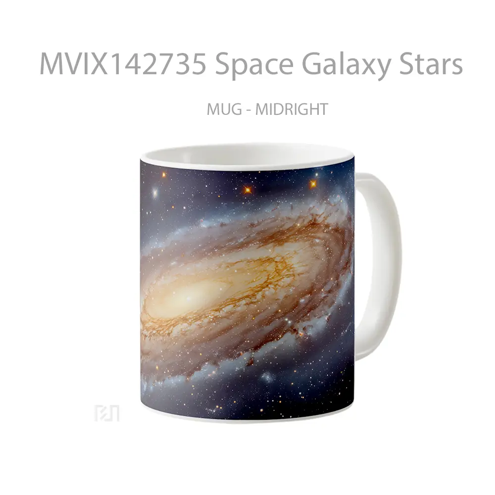 Mug Space Galaxy Stars Gelas Keramik Unik - All-side / Desain
