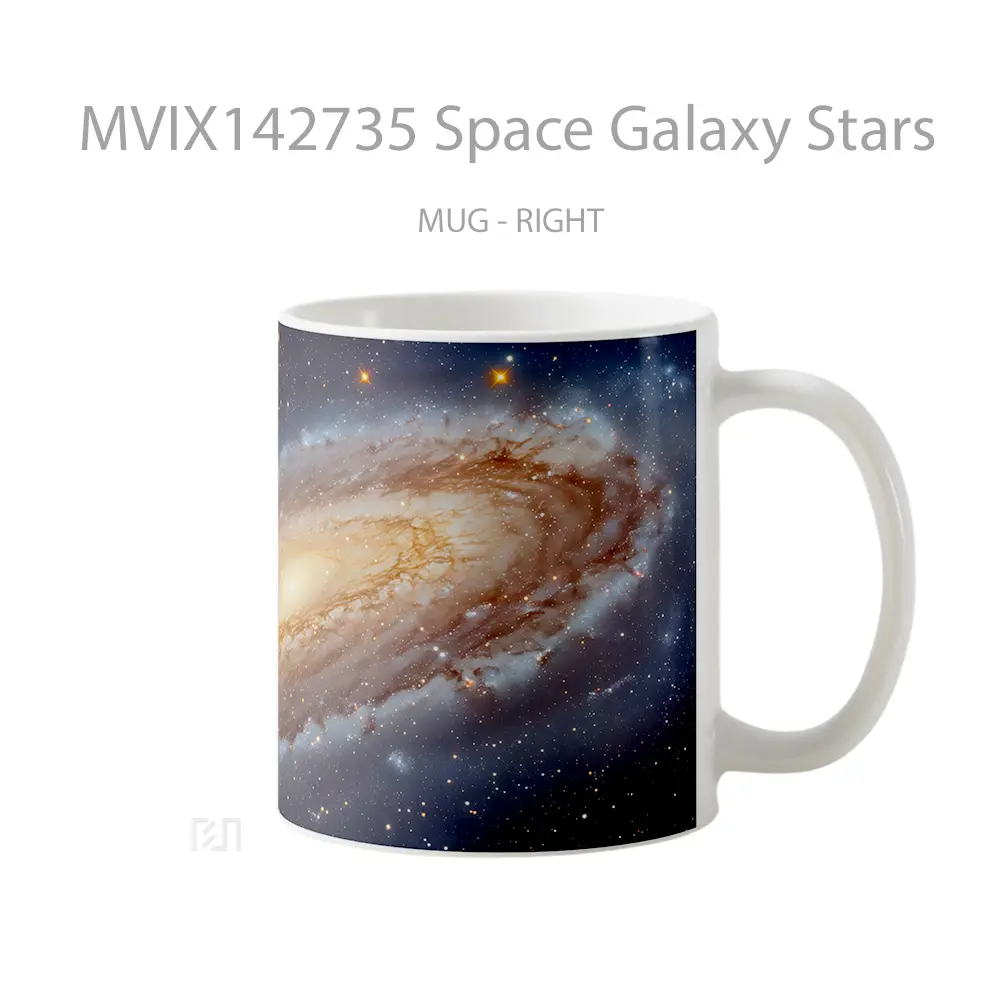 Mug Space Galaxy Stars Gelas Keramik Unik - All-side / Desain
